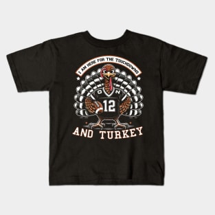 Quirky Thanksgiving Touchdown Turkey Kids T-Shirt